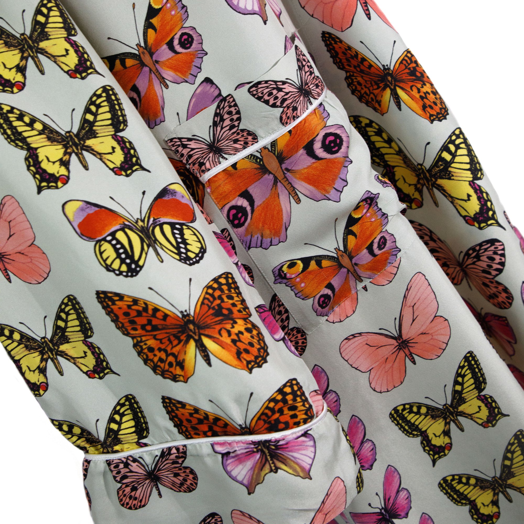 Image of Atelier Versace Spring 1995 Butterfly Silk Full Length Robe