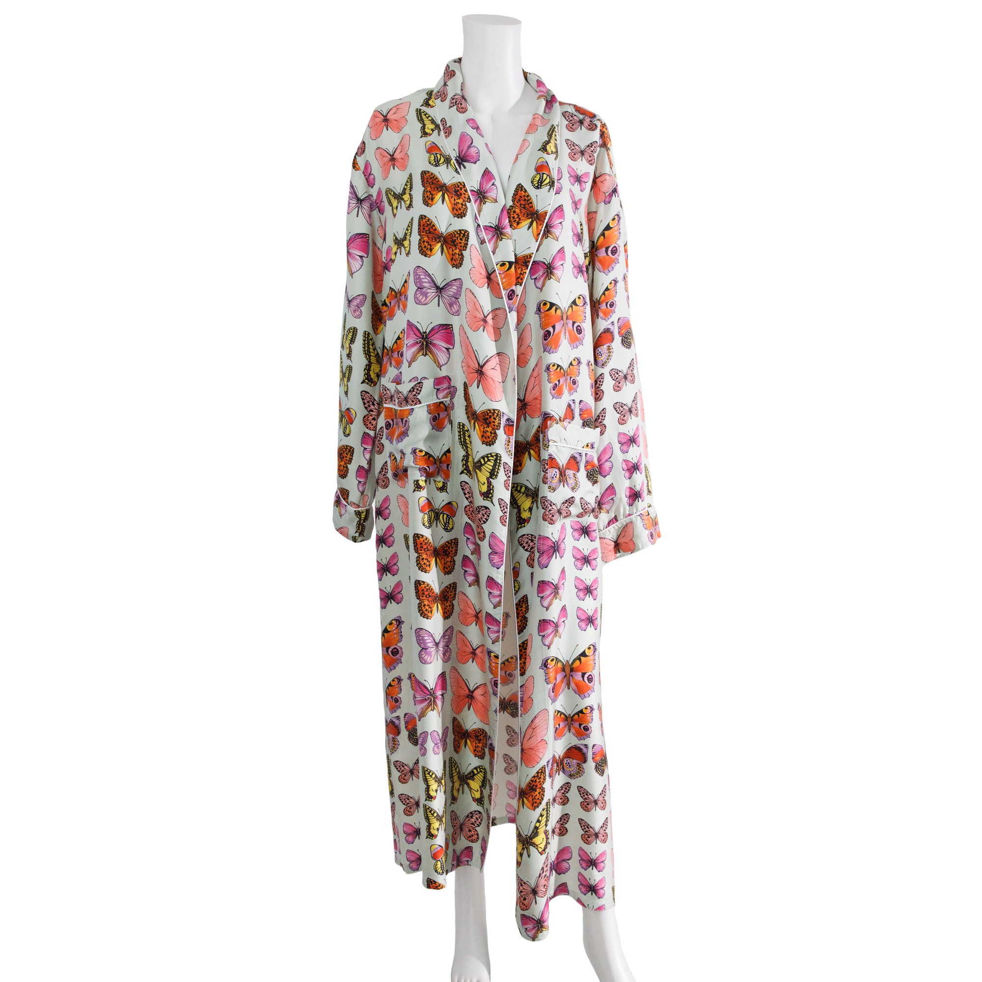 Image of Atelier Versace Spring 1995 Butterfly Silk Full Length Robe