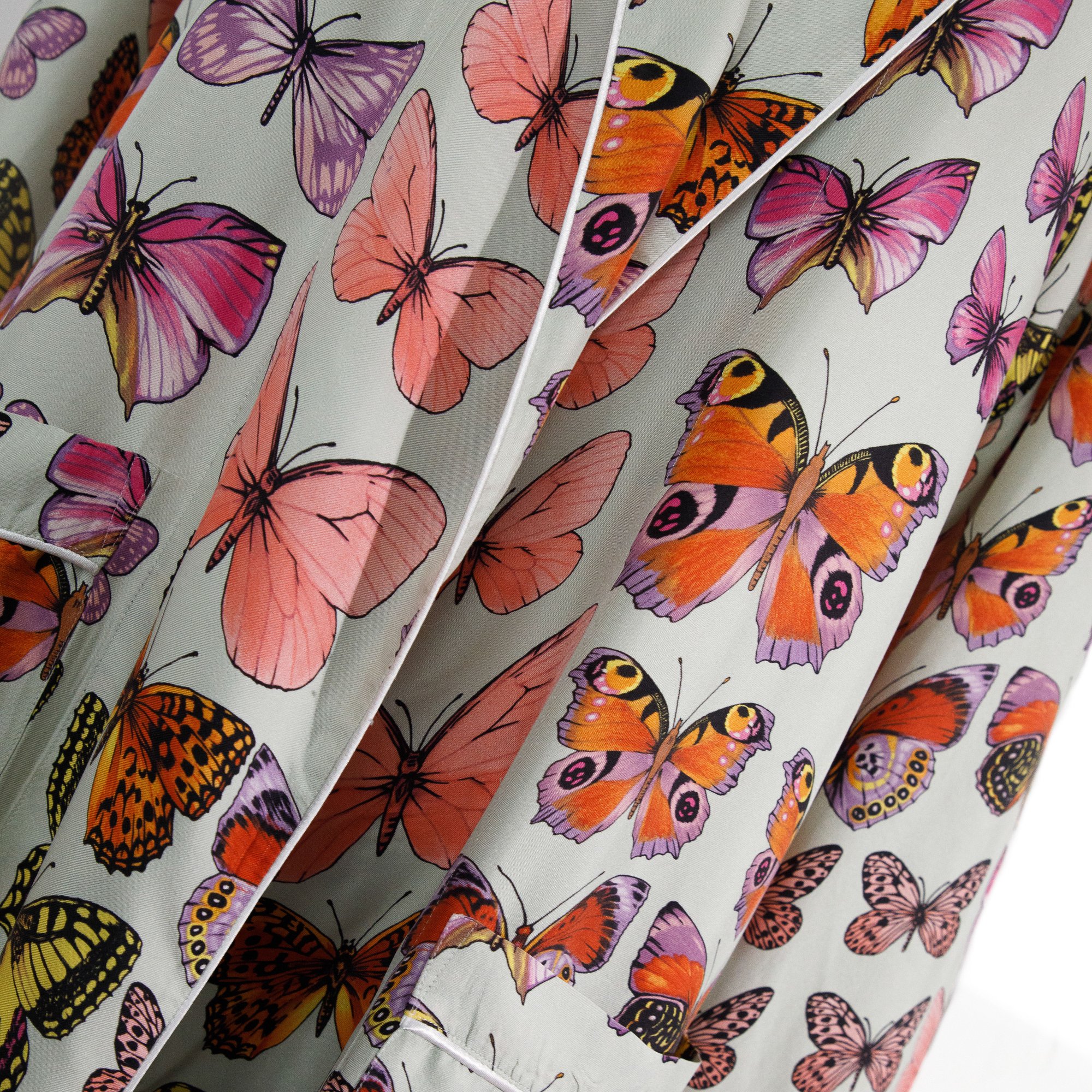 Image of Atelier Versace Spring 1995 Butterfly Silk Full Length Robe