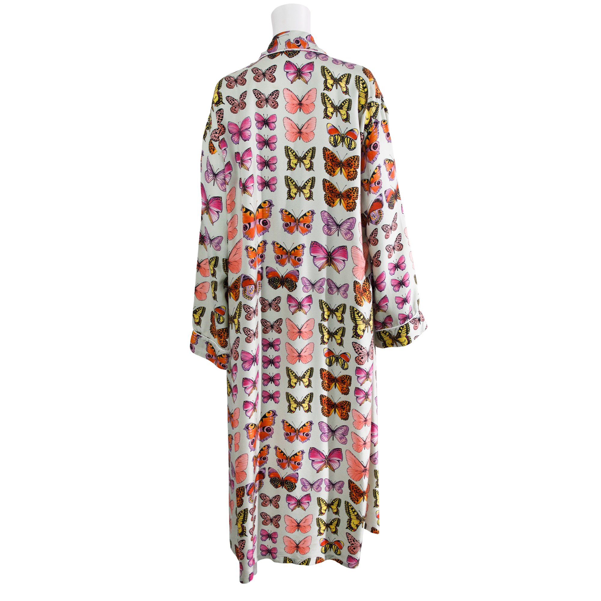 Image of Atelier Versace Spring 1995 Butterfly Silk Full Length Robe
