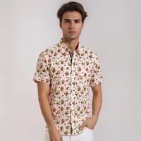 Image 1 of Camisa manga corta cerezas blanca