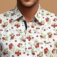 Image 2 of Camisa manga corta cerezas blanca