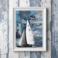 Image 2 of Nautical. Cornish yaucht print A4 