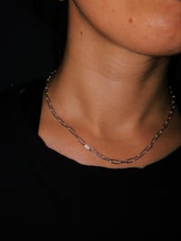 Image 1 of oval chain necklace