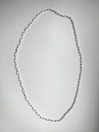 Image 1 of long oval chain necklace