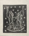 “Dancing Frogs” Linocut Print