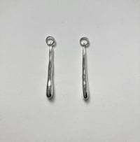 Image 1 of long silver drop - polished (single)