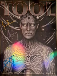 BAND SIGNED "Neuralis" 2025 Adelaide, AU - TOOL poster 