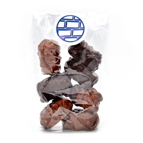 Image of Bouchée de praliné aux éclats d’amandes et aux chocolats noir et lait (100g)