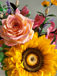 Image 2 of Handcrafted Paper Bouquet - Blossoms of Joy