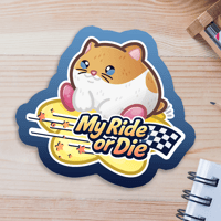 Rick the Hamster Vinyl Matte Sticker | Inspired by Kirby Air Riders