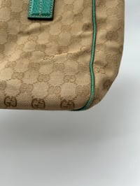 Image 13 of Gucci GG Canvas Green Leather Tote Bag
