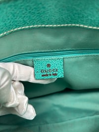Image 15 of Gucci GG Canvas Green Leather Tote Bag