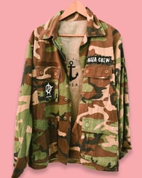 Image 3 of TAROT THE WORLD ¥ MILITARY JACKET ¥IBIZA ¥ CAMOUFLAGE ¥ UPCYCLED ¥ VINTAGE ¥ 