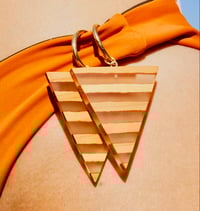 Triangolo Sunset Es Vedrà - Orecchini Artigianali Legno e Resina