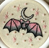 Image 2 of Valloween Vampire Bat Embroidery