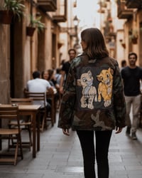 Image 1 of I DON´T CARE ¥ MILITARY JACKET ¥IBIZA ¥ CAMOUFLAGE ¥ UPCYCLED ¥ VINTAGE ¥ 