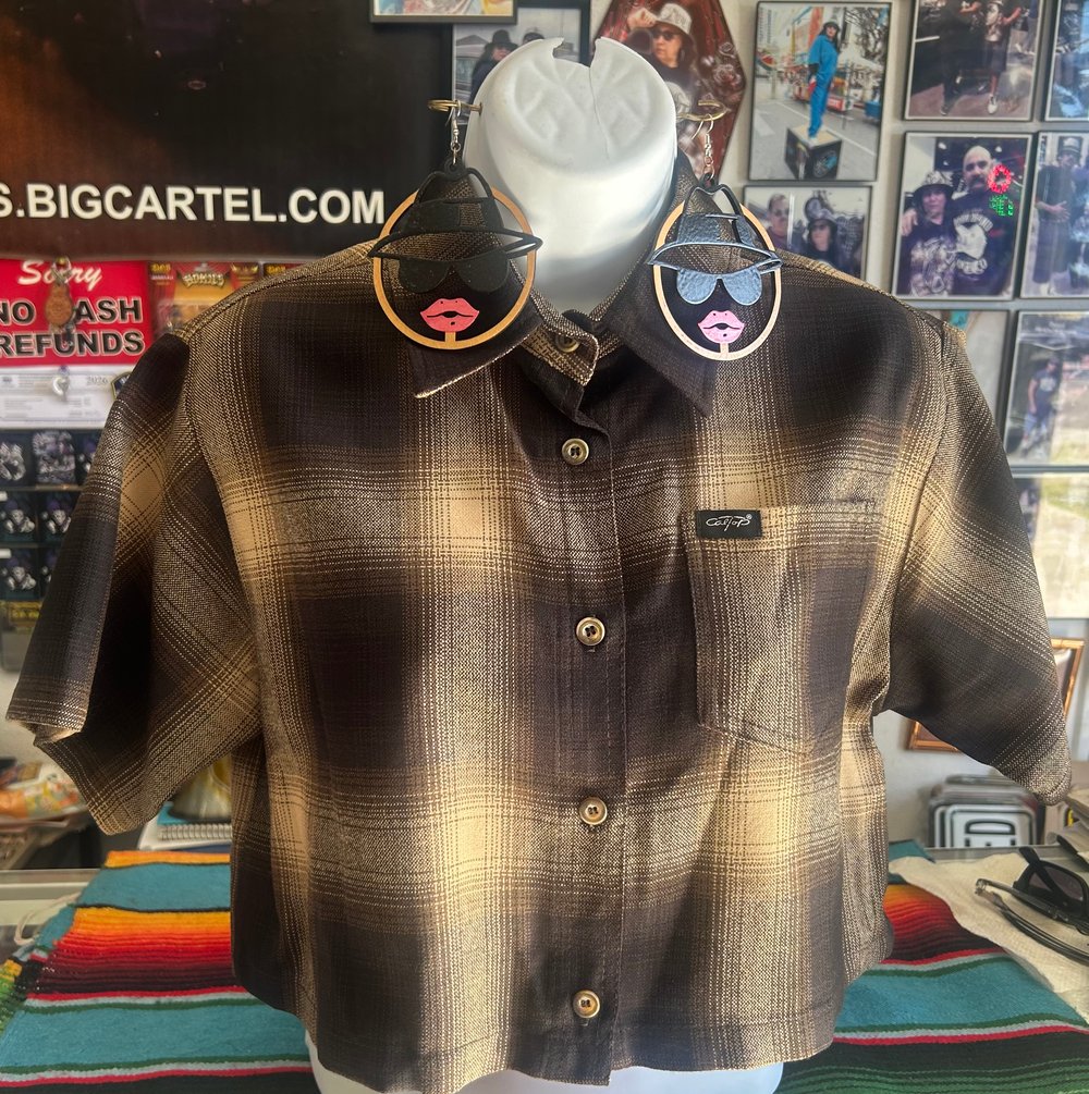 Ladies Crop top flannels