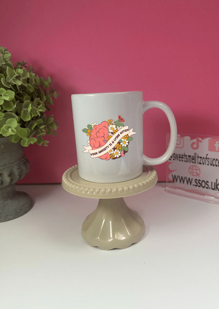 Image of 'Anxiety Is A Lying B' Mug