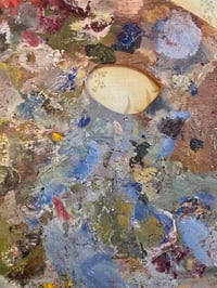 Image 3 of Vintage Artist’s Wooden Paint Palette – 32 x 26 cm