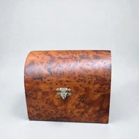 Image 7 of Boîte en bois de loupe de Thuya vintage – Coffret artisanal à couvercle 