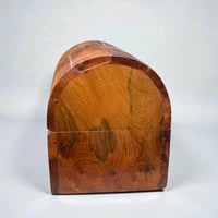 Image 10 of Boîte en bois de loupe de Thuya vintage – Coffret artisanal à couvercle 