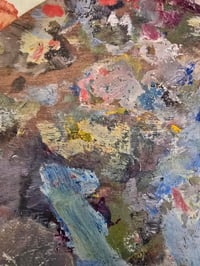 Image 4 of Vintage Artist’s Wooden Paint Palette – 32 x 26 cm