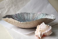 Image 8 of Handmade Textured Paper Mache Bowl | Ocean Inspired Eco Art Decor | ArtMood