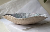 Image 12 of Handmade Textured Paper Mache Bowl | Ocean Inspired Eco Art Decor | ArtMood