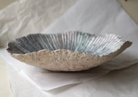 Image 2 of Handmade Textured Paper Mache Bowl | Ocean Inspired Eco Art Decor | ArtMood