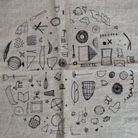 Image 2 of "Bird-Fish" Linen Napkins