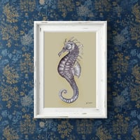 Image 2 of Sea Horse Illustration -  Print A4 