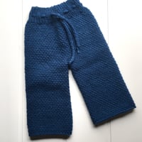 Image 2 of Hand knit wool blend pants 6-12m