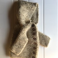 Image 3 of Hand knit wool blend coat 3-6m {Second}