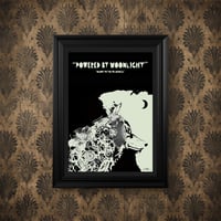 Image 1 of Mecha Wolf - Steampunk mechaincal Noir style print A4 