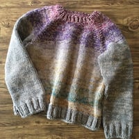 Image 1 of Hand knit cotton blend pullover lg/xl {Womens}