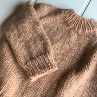 Image 1 of Hand knit wool blend sweater 6m