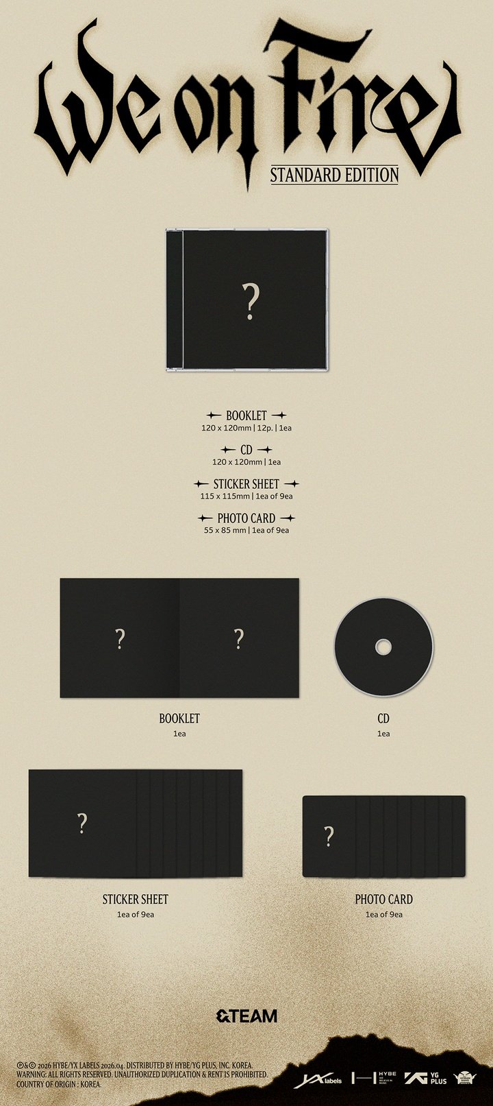 Image of [PRE-ORDER] &TEAM ‘We On Fire’ Standard Edition