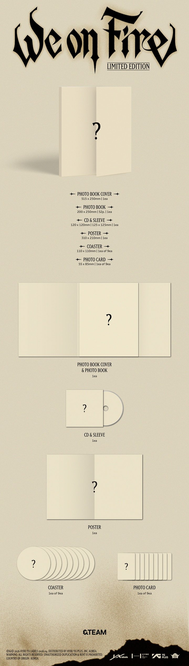Image of [PRE-ORDER] &TEAM ‘We On Fire’ Limited Edition