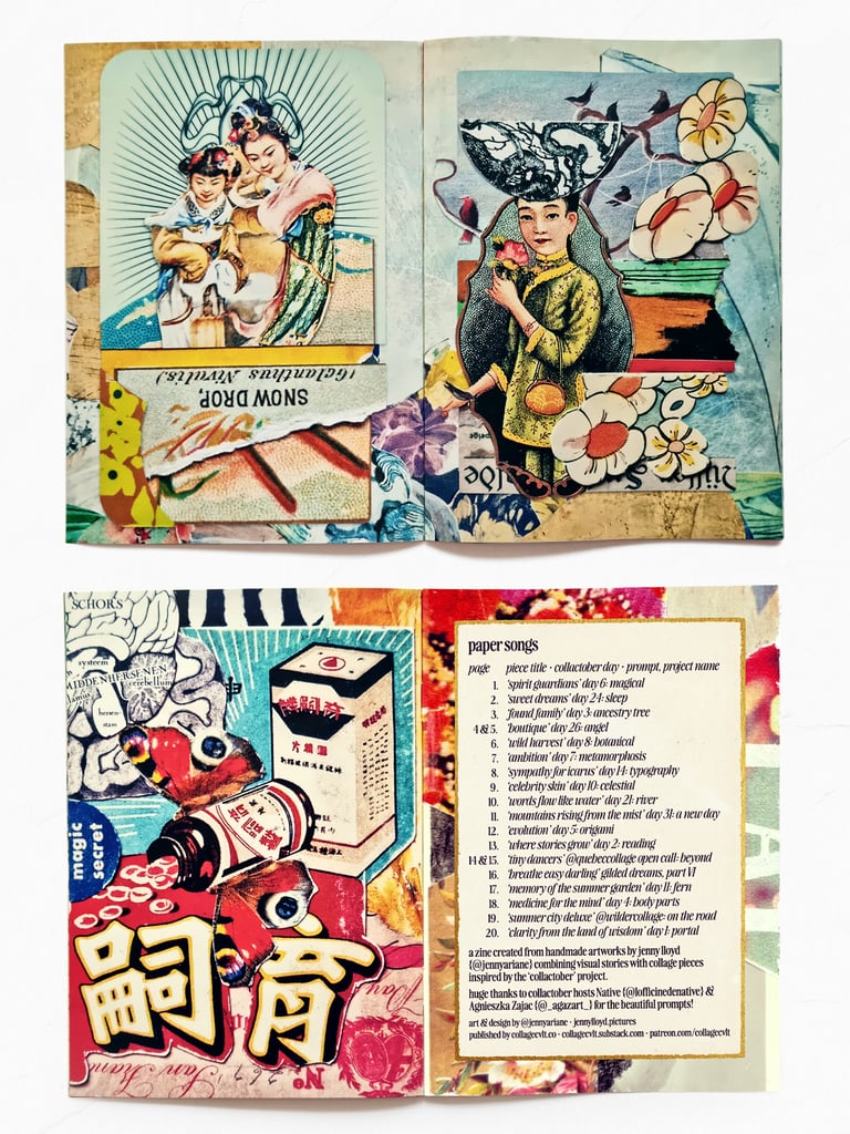 ‘paper songs’ n° 1 – full colour, twenty-page collage art zine, first edition Image 2