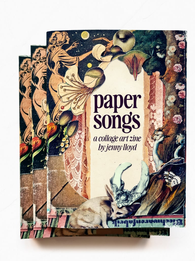 ‘paper songs’ n° 1 – full colour, twenty-page collage art zine, first edition Image 5
