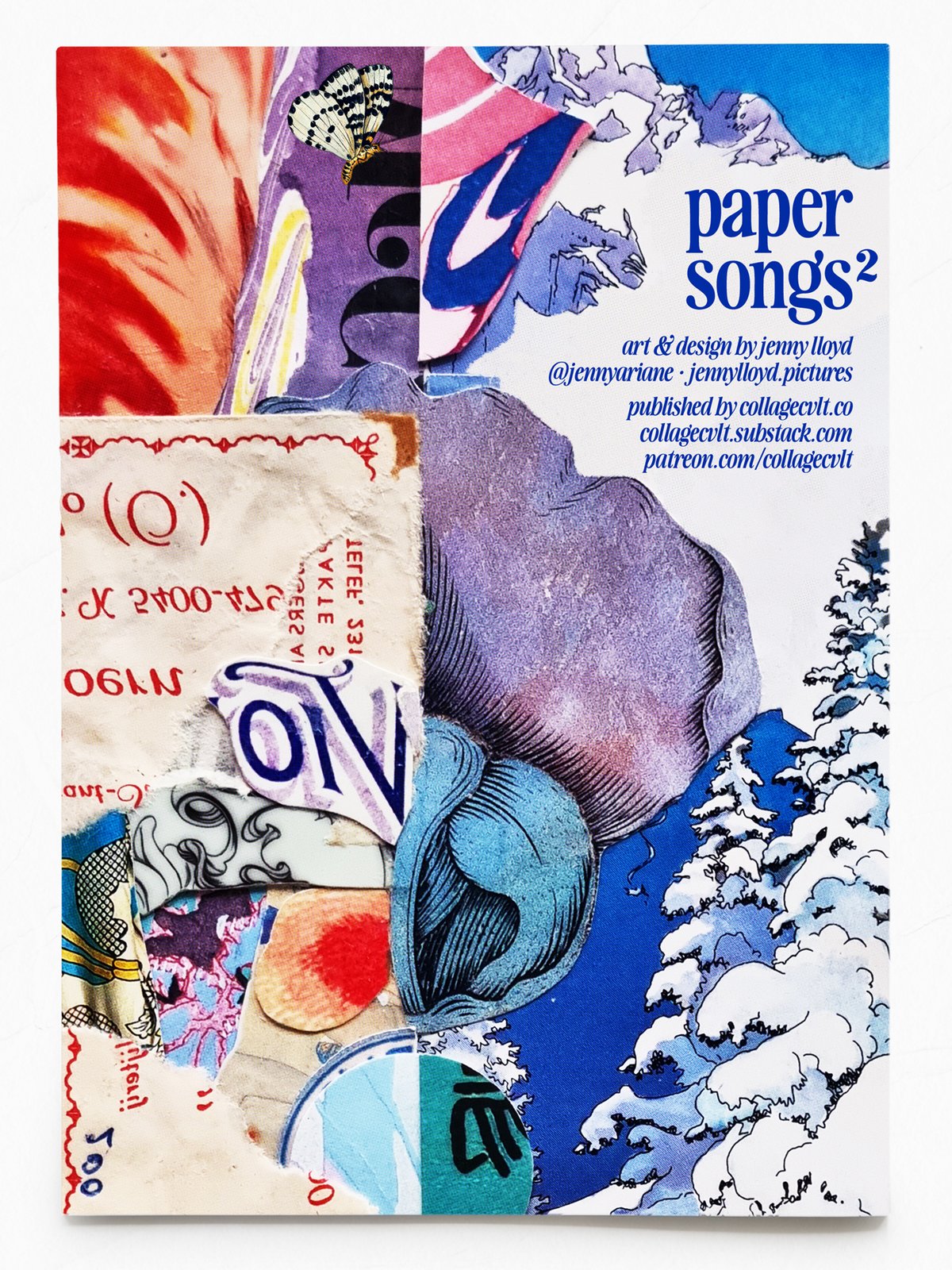 paper songs' n° 2 – vibrant twenty-page collage art zine, second