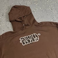 Image 2 of Pseudo Mane Hoodie Brown