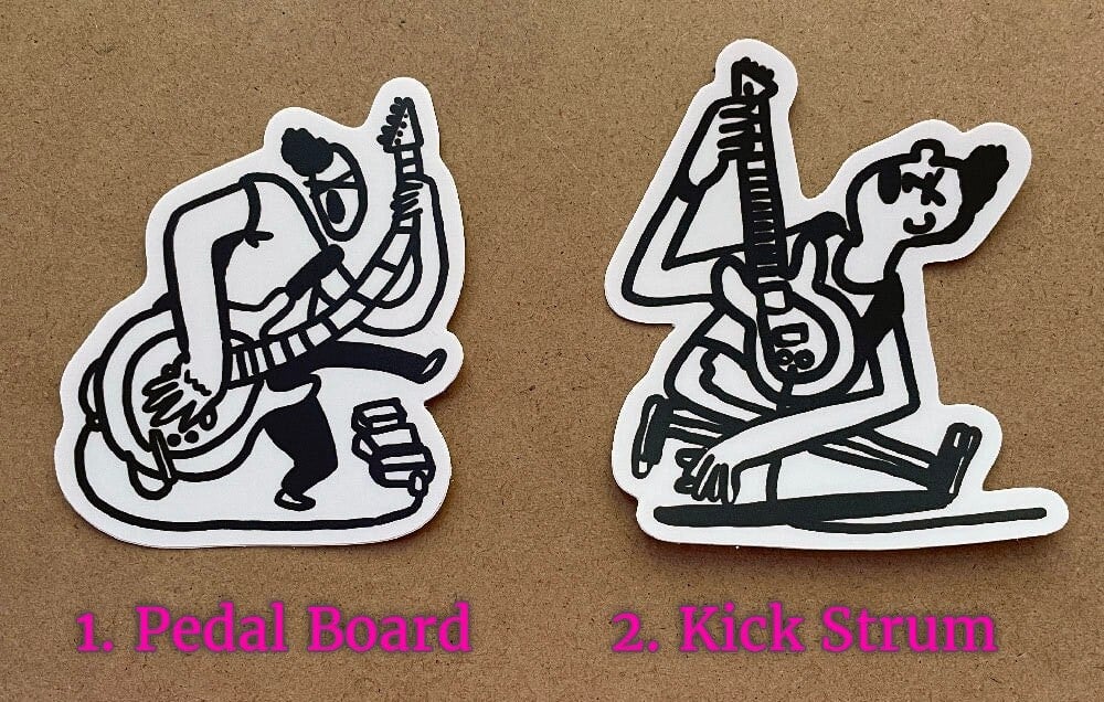 Image of Guitar Player Stickers by Tom McHenry
