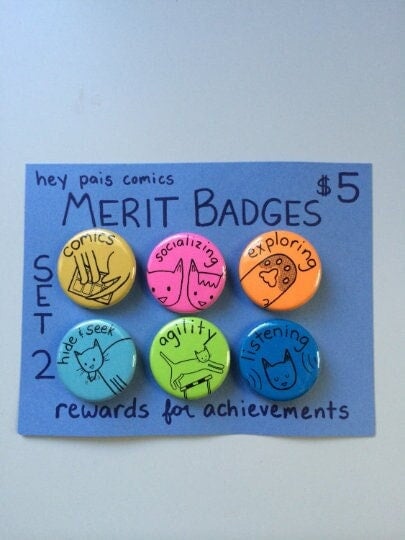 Image of THROWBACK! Hey Pais Merit Badges, Set 2