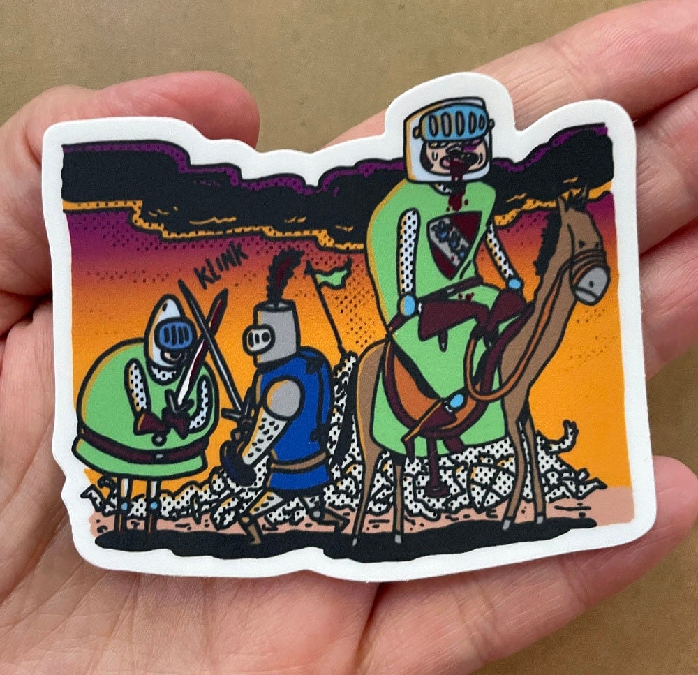 Image of Knights sticker by Tom McHenry