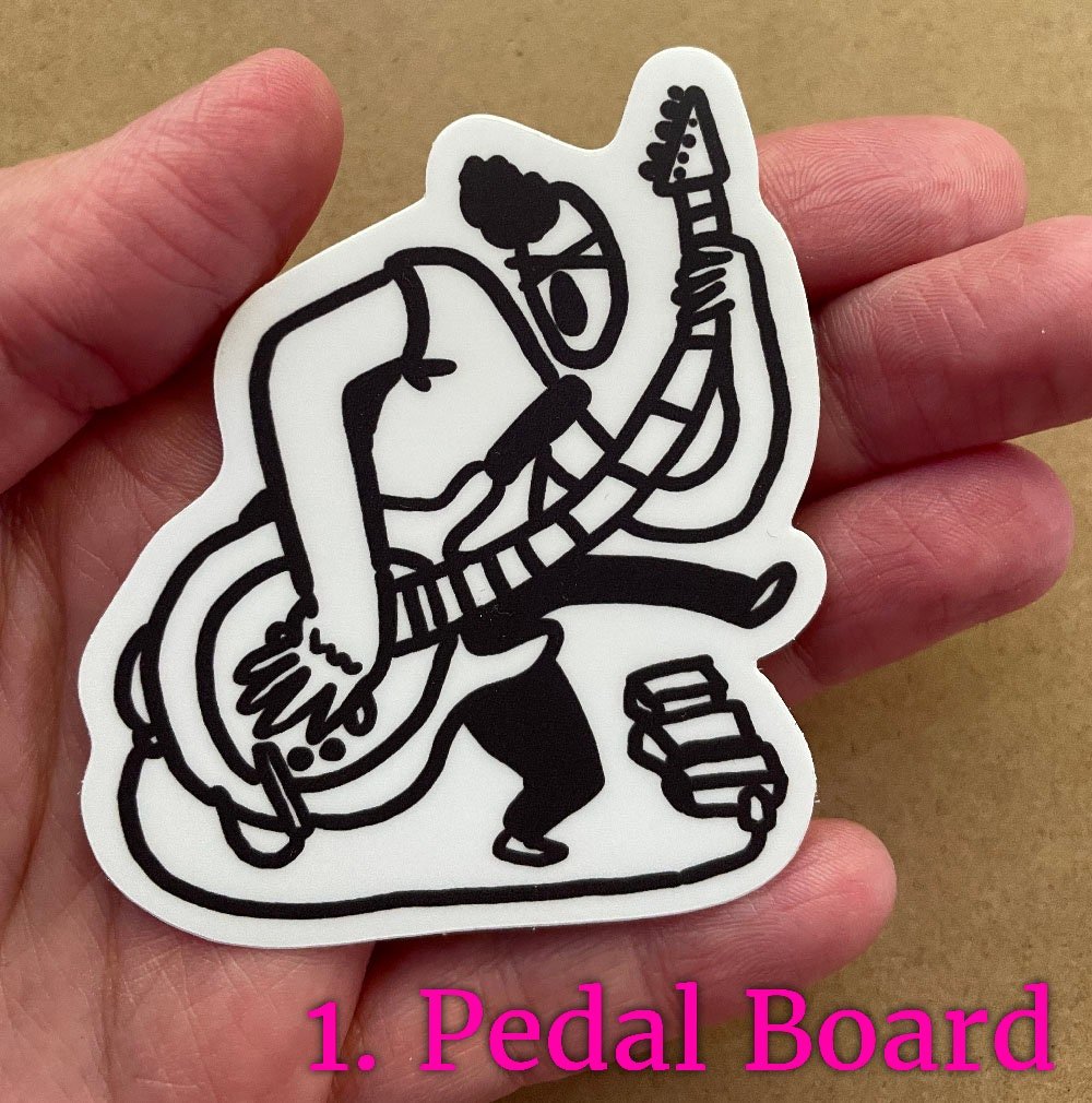 Image of Guitar Player Stickers by Tom McHenry