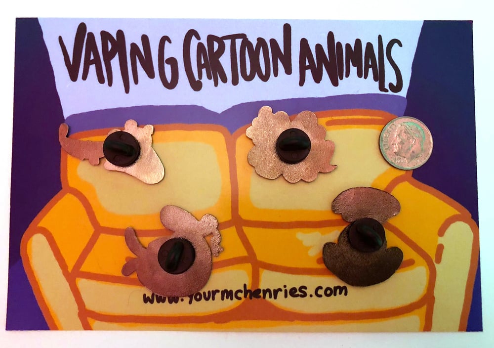 Image of Vaping Rat Enamel Pin