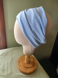 Image 1 of Certified Organic Cotton Stretchy Wrap- Light Blue
