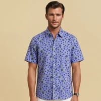 Image 1 of Camisa manga corta arándanos celeste